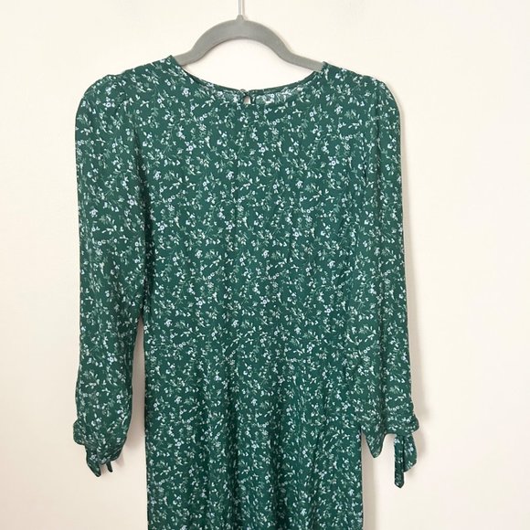 Reformation Zelda Long Tie Sleeve Midi Dress in Rosemarie Floral - Picture 5 of 10